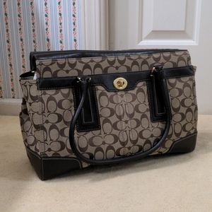 Coach bag brown logo doctor perfect condition